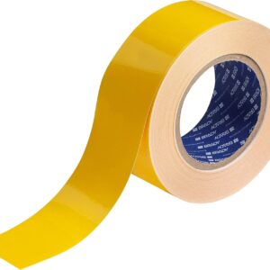Brady ToughStripe Nonabrasive Floor Marking Tape, 100' Length, 2" Width, Yellow (Pack of 1 Roll)