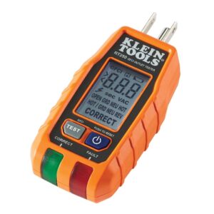 KLEIN TOOLS RT250 | Probador De Tomacorrientes | GFCI | Pantalla LCD