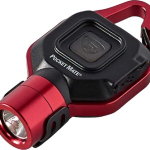 Streamlight 73301 Pocket Mate 325-Lúmenes Recargable USB Linterna tipo Llavero con Clip, Roja