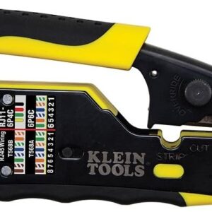 KLEIN TOOLS VDV226-110 | Ponchadora RJ45 | Pela, Corta Y Crimpa | Pass-Thru