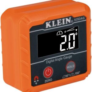Klein Tools - Nivel Digital e inclinómetro, mide o fija ángulos, verifica ángulos relativos con función de cero calibración, o se puede usar como nivel digital 935DAG