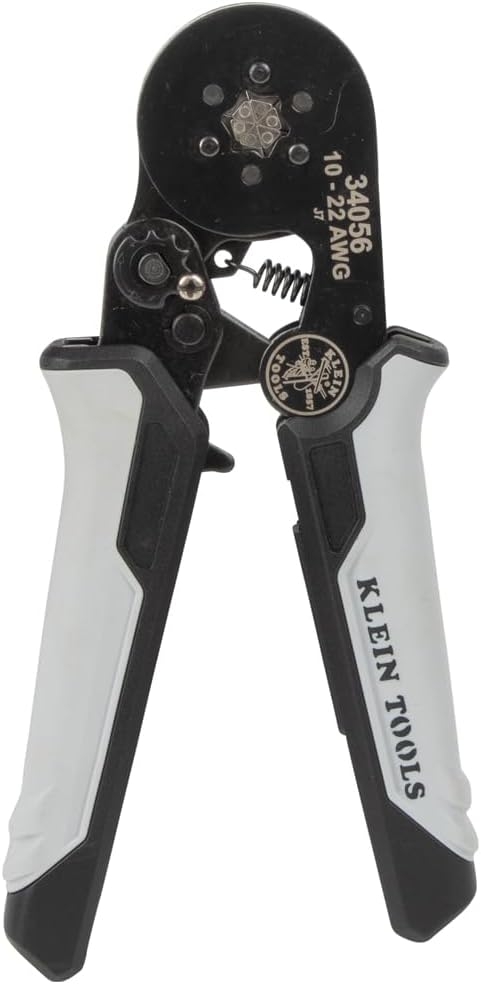 Klein Tools 34056 Pinza ponchadora hexagonal de férulas para cable de 10-22 AWG 1 Klein Tools 34056 Pinza ponchadora hexagonal de férulas para cable de 10-22 AWG