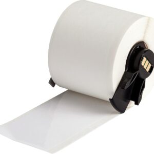 Brady Cinta adhesiva permanente de vinilo para todo tipo de clima para impresoras M610, M611, M710, BMP61 y BMP71, 2 pulgadas x 50 pies, color blanco. M6C-2000-595-WT