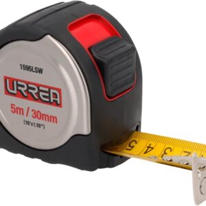 Urrea 1595LSW Flexómetro de Acero Inoxidable, 5 m X 30 mm