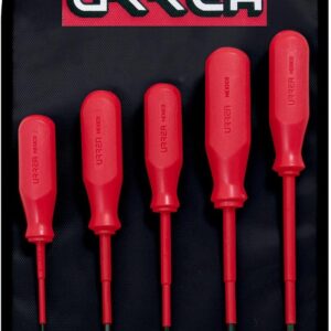 Urrea 9700C Juego de destornilladores rojos 1000 V, combinados, 5 piezas