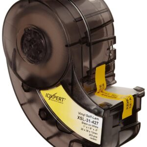 Brady XSL-31-427 Idxpert 1.5" Height, 1" Width, B-427 Self-Laminating Vinyl, Black On White And Translucent Color Label (250 Per Cartridge)
