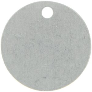 Brady 49904 1-1/2" Diameter, B-906 Aluminum, Natural Round Stock Blank Valve Tag (Pack of 25)