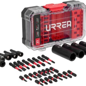 Urrea JIM1 Juego de puntas y dados de impacto, 33 piezas