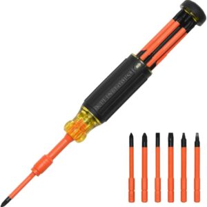 KLEIN TOOLS 32306INS | Desarmador Aislado 6 En 1 | 1000V | Bloqueo De Punta