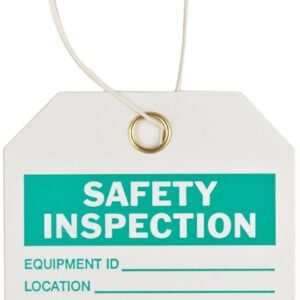 Brady 86666 5-3/4" Height, 3" Width, B-853 Cardstock, Green On White Color Safety Inspection Tag (Pack Of 100)