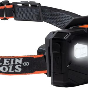 Klein Tools 56048 - Faro LED recargable, correa de tela ajustable, 400 lms, tiempo de funcionamiento durante todo el día, para el trabajo, correr, senderismo al aire última intervensión