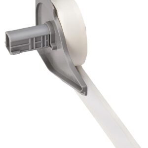 Brady Cinta adhesiva permanente de vinilo para todo tipo de clima para impresoras M710 y BMP71, 0.5 pulgadas x 50 pies, color blanco. M7C-500-595-WT