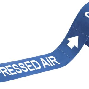 Brady 20415 Economy Pipe Markers-To-Go, B-736, 1" Height X 8" Width, White On Blue Self-Sticking - Plastic Film, Legend "Compressed Air"
