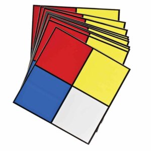 Brady 58501 5" Square, B-946 High Performance Vinyl, Black, Red, Blue, Yellow on White Hazardous Material Signal, Legend "NFPA Diamond" (Pack of 10)