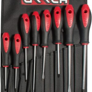 Urrea 8600D Juego de destornilladores con mango bimaterial combinados, 8 piezas