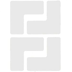 Brady ToughStripe Nonabrasive L Shape Floor Marking Tape, 5" Length, 2" Width, White (Pack of 20 per Roll)