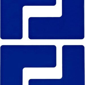 Brady ToughStripe Nonabrasive L Shape Floor Marking Tape, 5" Length, 2" Width, Blue (Pack of 20 per Roll)