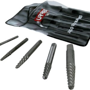 Urrea 9500B Juego de extractor "cola de cochino" para tornillos, 5 piezas