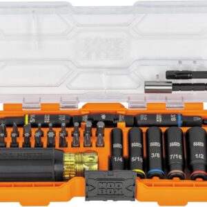 Klein Tools 32502HD Desarmador Multipuntas y Dados de Impacto con 41 Piezas KNECT