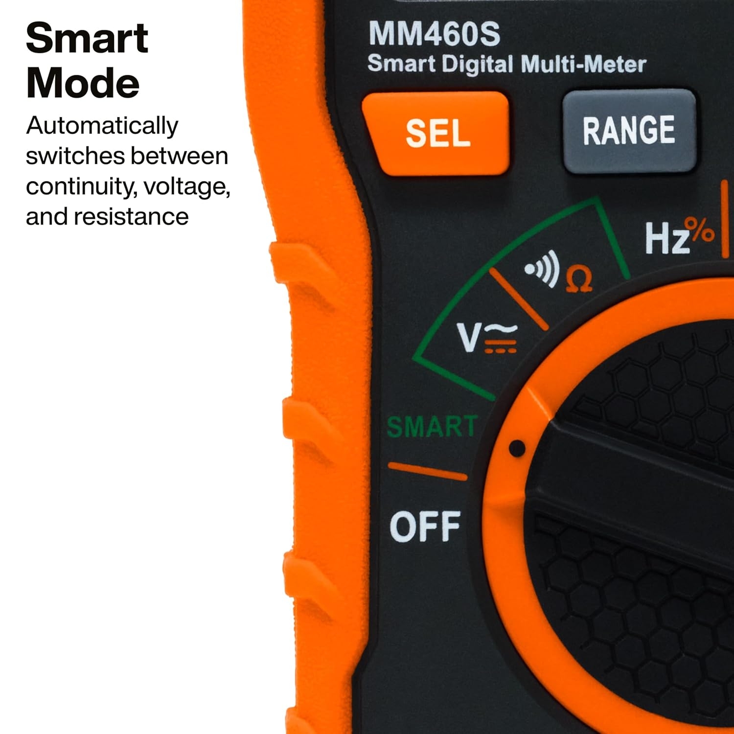Klein Tools MM460S Multímetro digital, TRMS de rango automático de 600 V CA/CC, probador de voltaje, visualización retroiluminada con operación manos libres 3 Klein Tools MM460S Multímetro digital, TRMS de rango automático de 600 V CA/CC, probador de voltaje, visualización retroiluminada con operación manos libres – Vista 3