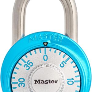 Master Lock 1561DLTBLU Locker Lock Combination Padlock, 1 Pack, Light Blue