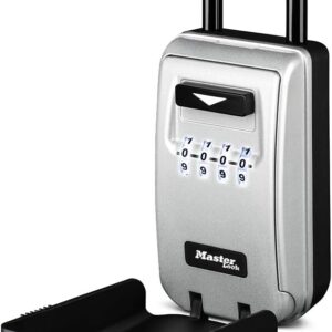 Master Lock Caja de seguridad, pon tu propia combinación, capacidad para 5 llaves, Portátil con iluminación, 6 Key Capacity