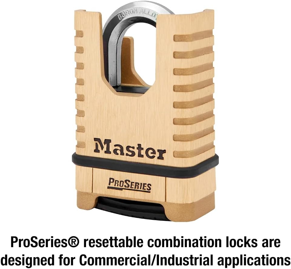 Master Lock, latón, candado, ProSeries Set Your Own Combination Lock, 2-1/4 pulgadas Wide, 1177D 4 Master Lock, latón, candado, ProSeries Set Your Own Combination Lock, 2-1/4 pulgadas Wide, 1177D – Vista 4