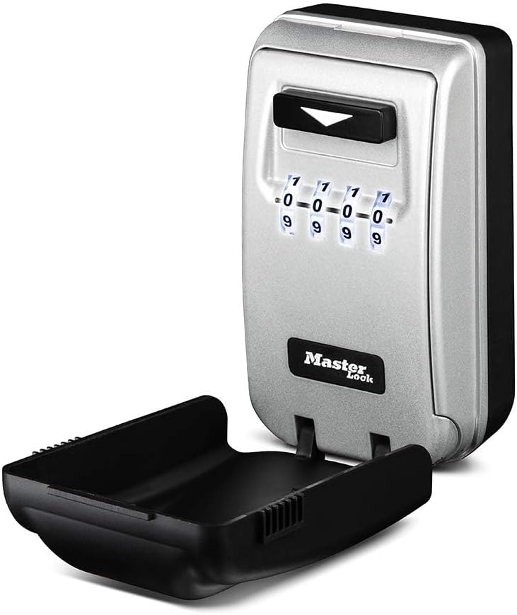 Master Lock Caja de seguridad, pon tu propia combinación, capacidad para 5 llaves, Montaje en pared de luz, 6 Key Capacity 1 Master Lock Caja de seguridad, pon tu propia combinación, capacidad para 5 llaves, Montaje en pared de luz, 6 Key Capacity