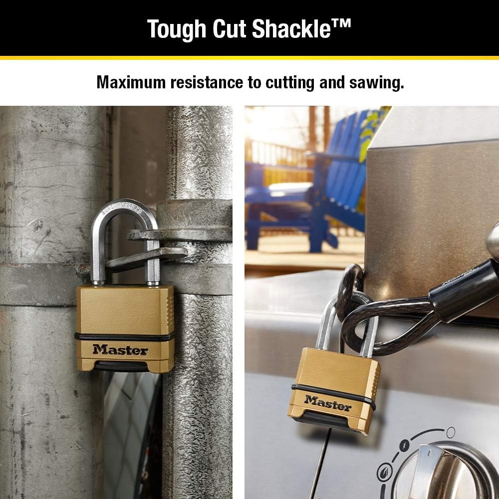Master Lock Candado Magnum, Cerradura de Combinación, de 5.08 cm de Ancho, M175XDLF 3 Master Lock Candado Magnum, Cerradura de Combinación, de 5.08 cm de Ancho, M175XDLF – Vista 3