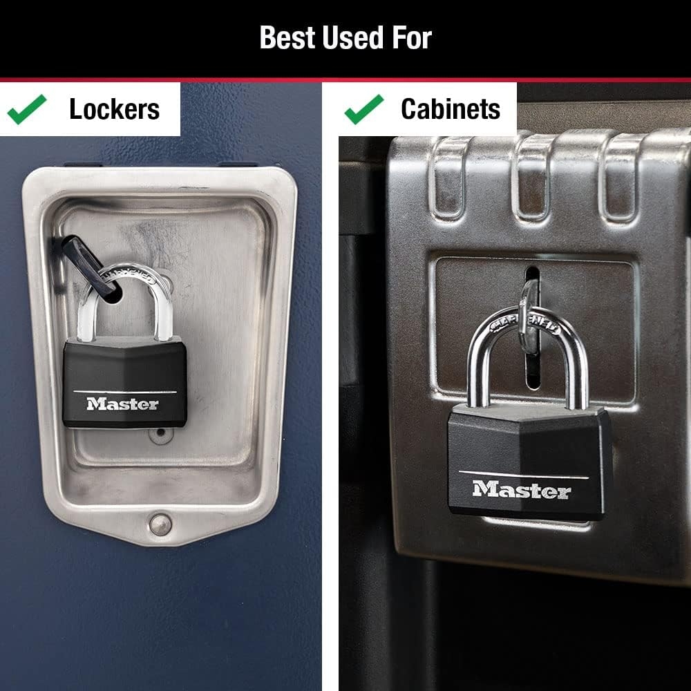 Master Lock Candado con llave de aluminio cubierto 146D, 1-9/16 pulgadas, rosa 3 Master Lock Candado con llave de aluminio cubierto 146D, 1-9/16 pulgadas, rosa – Vista 3