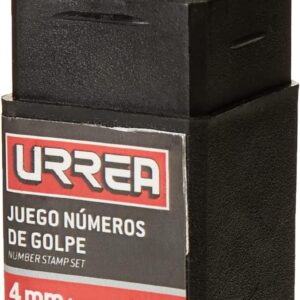 Urrea 42N4 Juego de números del "0" al "9" de golpe 4 mm, 9 piezas