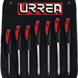 Urrea 9100GC Juego de 7 Destornilladores de Golpe Combinado
