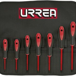 Urrea 9700BA Juego de destornilladores con mango bimaterial 1000 V combinados, 7 piezas