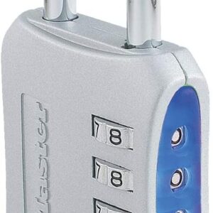 Master Lock Cerradura de combinación reiniciable, cerradura para clóset de gimnasio y escuela, los colores pueden variar