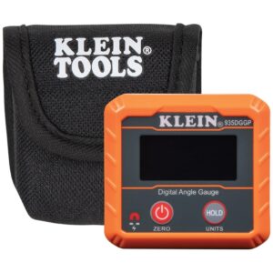 Klein Tools 935DGGP Buscador de Ángulos, Medidor Digital con Base Magnética Fuerte, Convierte Entre Grados, Porcentaje de Inclinación, Pulgadas/Pies, mm/m