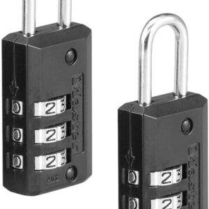 Master Lock 646T Candado para Equipaje de Combinación Reprogramable a 3 Dígitos