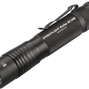 Streamlight 88052 ProTac HL USB 1000-Lumen Multi-Fuel USB Rechargeable Professional Tactical Flashlight with USB Cable, and Holster, Black, Box