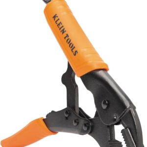 Klein Tools 38642 - Alicates de bloqueo con mandíbula recta, asas de liberación rápida, dientes endurecidos, perilla intuitiva para el pulgar, para uso universal, 10 pulgadas
