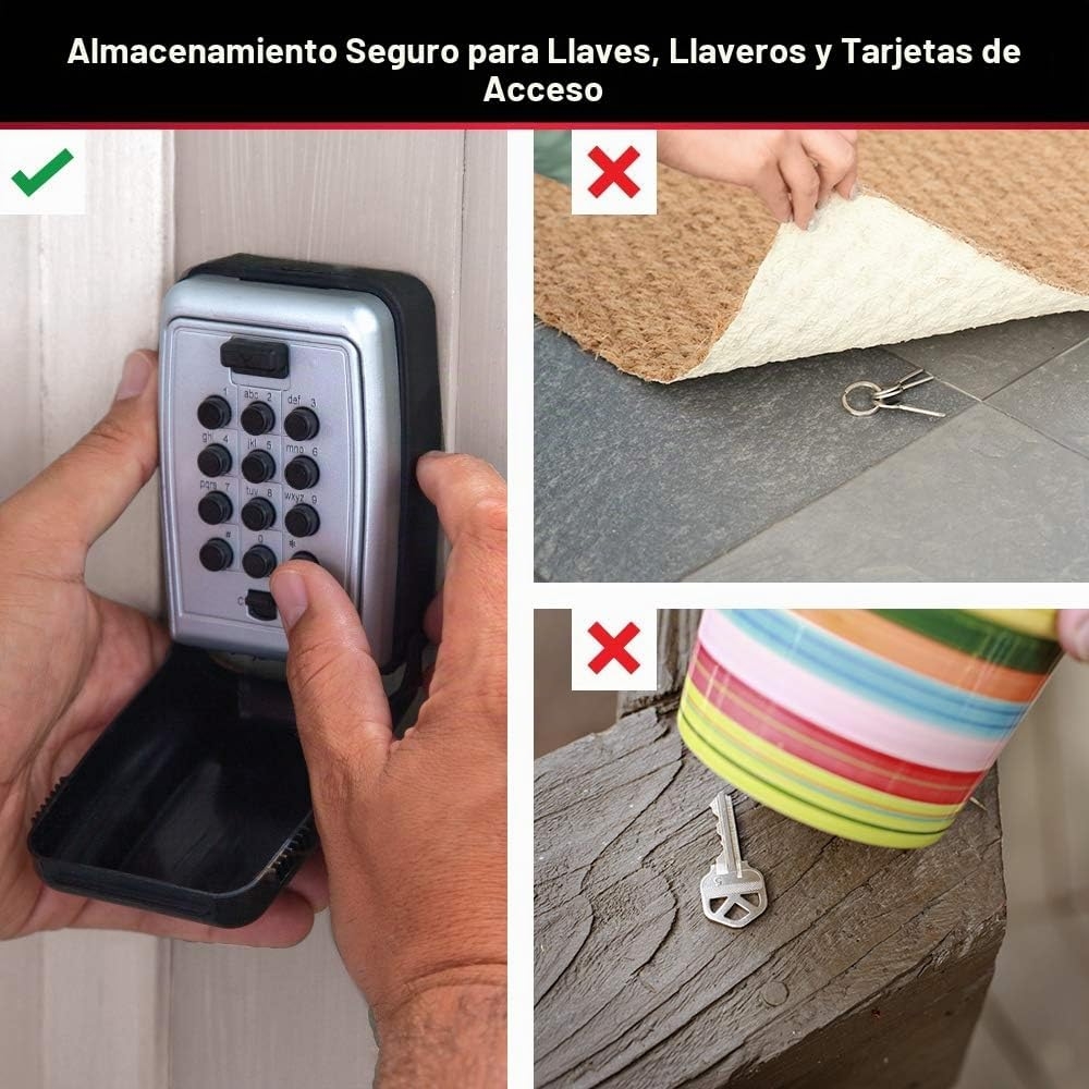 Master Lock Caja de seguridad, establece tu propio botón de combinación, Montura para pared, 3-1/8" W, Negro 5 Master Lock Caja de seguridad, establece tu propio botón de combinación, Montura para pared, 3-1/8" W, Negro – Vista 5