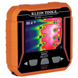 Klein Tools TI250 - Imágenes térmicas recargables, la cámara muestra más de 10.000 píxeles con 3 paletas de colores, puntos de alta y baja temperatura