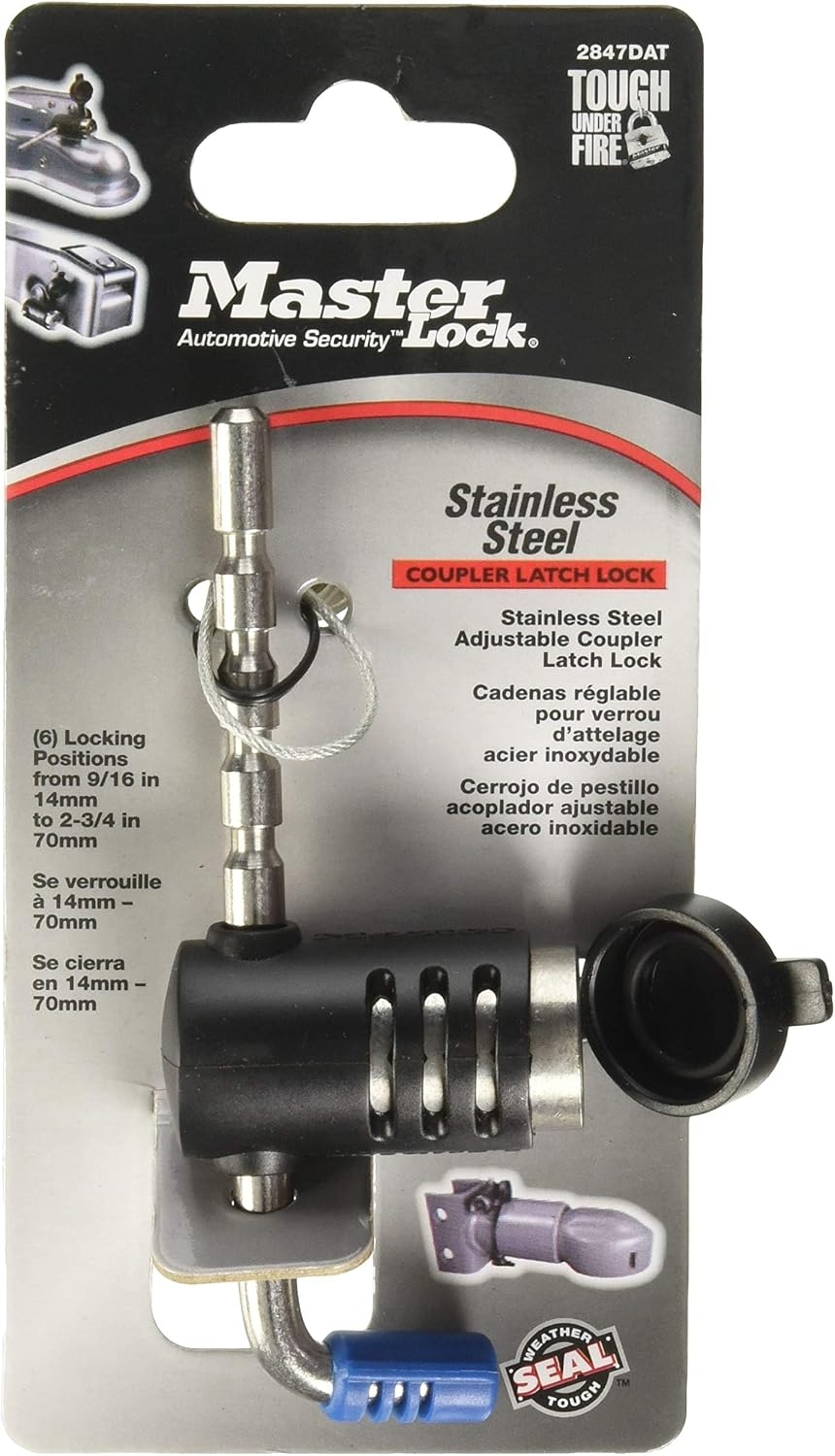 Master Lock 2847dat Acero Inoxidable Ajustable Coupler Lock 4 Master Lock 2847dat Acero Inoxidable Ajustable Coupler Lock – Vista 4