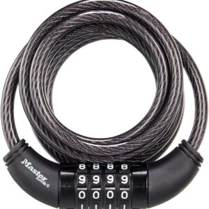 Master Lock Masterlock 8114DMX Cable, 6 ft Long, Negro