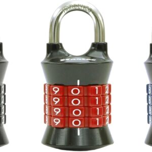 Master Lock Locker Lock Set Your Own Combinación Candado, paquete de 3, colores pueden variar, 1535EC3