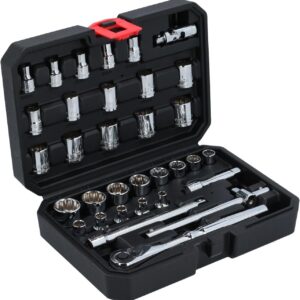 Urrea Herramientas 5200CB Urrea Juego de dados y accesorios 3/8" de 33 piezas en estuche plástico, color, pack of/paquete de 33