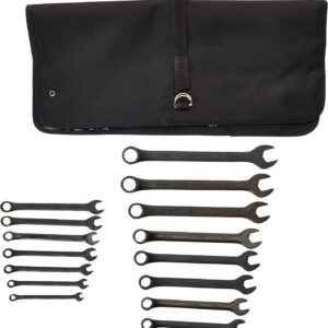 Urrea 1200FMB Juego de llaves combinadas fosfatizadas métricas, 12 puntas, 15 piezas