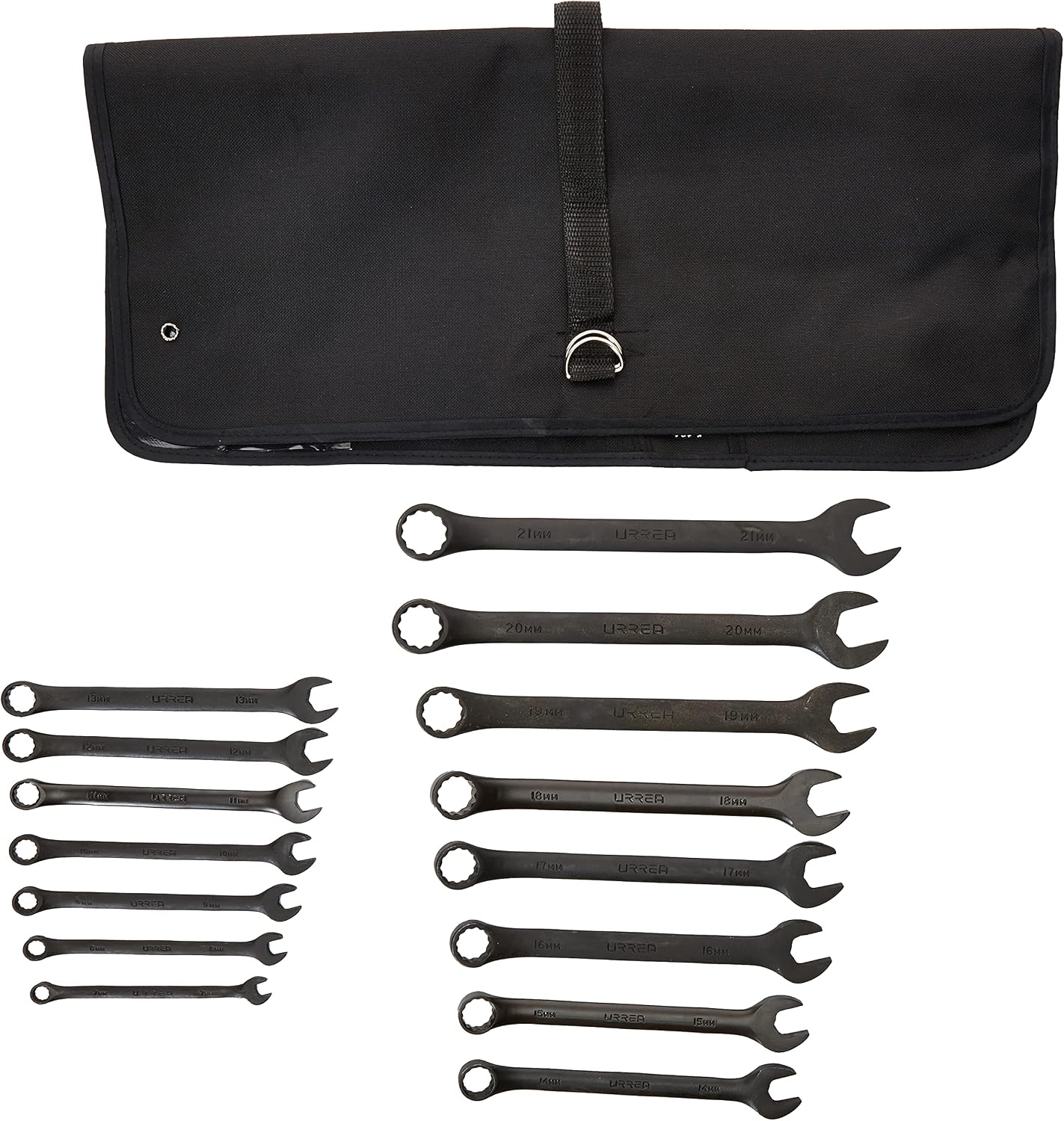 Urrea 1200FMB Juego de llaves combinadas fosfatizadas métricas, 12 puntas, 15 piezas 1 Urrea 1200FMB Juego de llaves combinadas fosfatizadas métricas, 12 puntas, 15 piezas