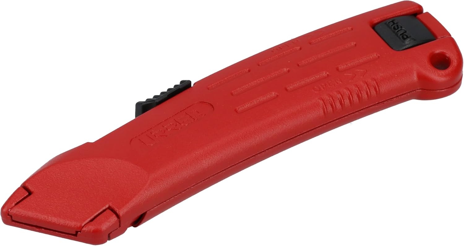 Urrea 689AR Navaja utilitaria retráctil automática de seguridad de 6-3/4", cuerpo de zamac 1 Urrea 689AR Navaja utilitaria retráctil automática de seguridad de 6-3/4", cuerpo de zamac