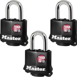 Master Lock 106045 311TRIHCMX Candado Laminado para Exterior, 40 Mm, 3 Pack