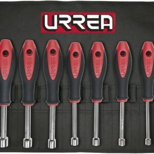 Urrea 8200M Juego de destornilladores con mango bimaterial, de caja métricos, 9 piezas