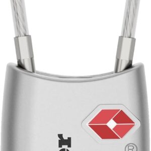 Master Lock Candado para Equipaje con Cable Flexible, Aceptado por TSA Plateado Para equipaje